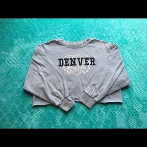 Denver Colorado Cropped Crewneck Sweatshirt